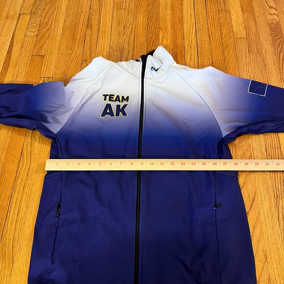 Podium Wear Jacket Womens Medium Alaskan Team Purple White Performance Running - Picture 7 of 9